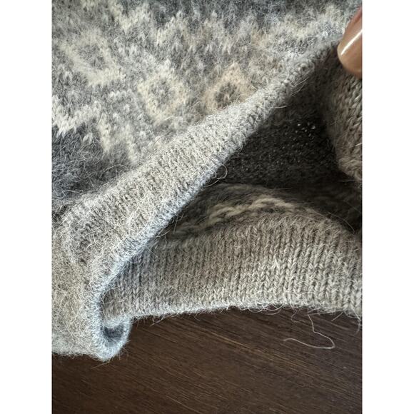 Shag Wool Nordic Sweater Adults Large Knit Pullover Vintage 90s Unisex - Picture 10 of 10